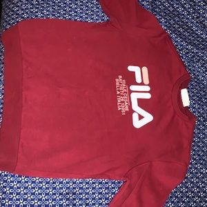 Burgundy Fila Sweater
